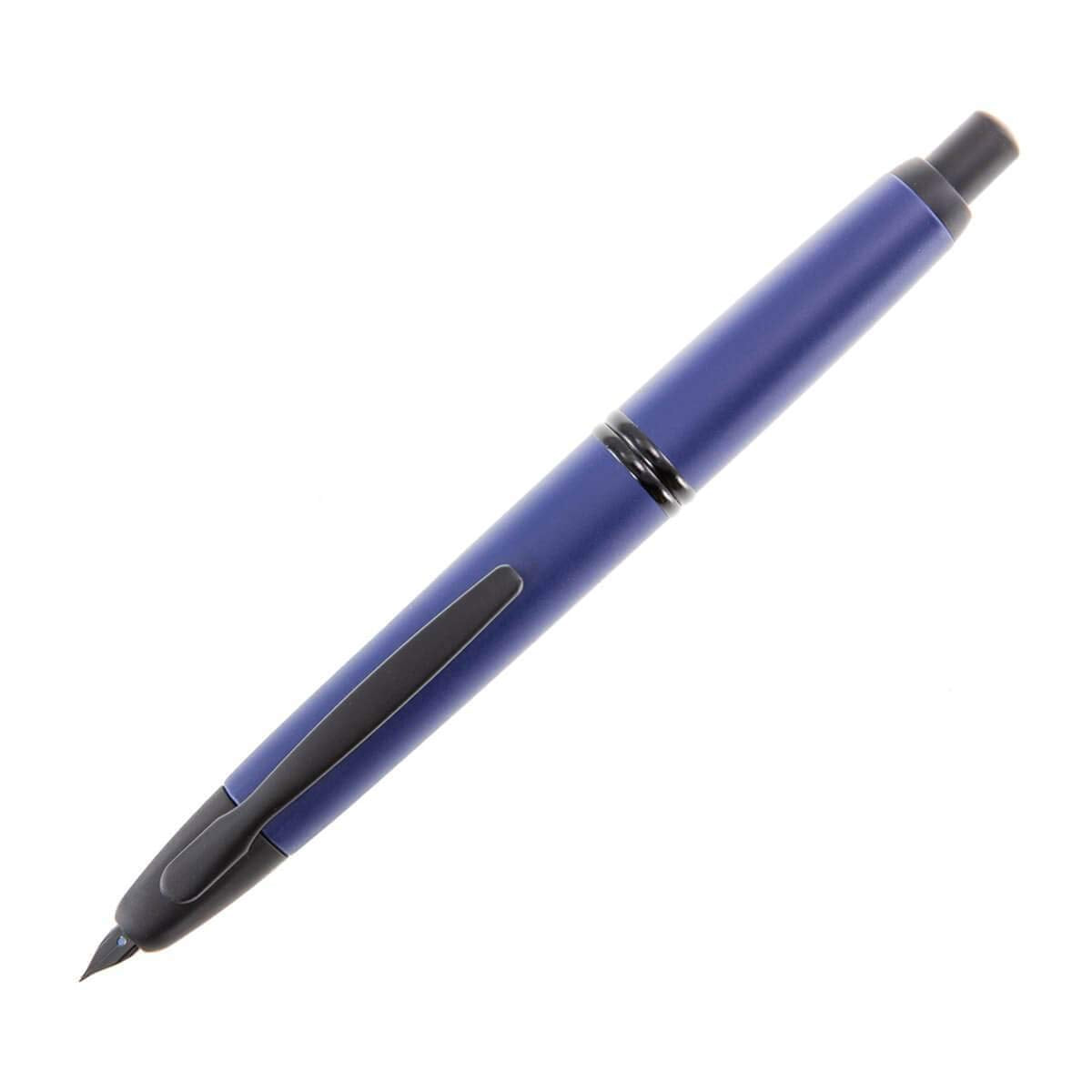 PILOT Vanishing Point Collection Refillable & Retractable Fountain Pen, Matte Blue Barrel, Stub Nib (60599)