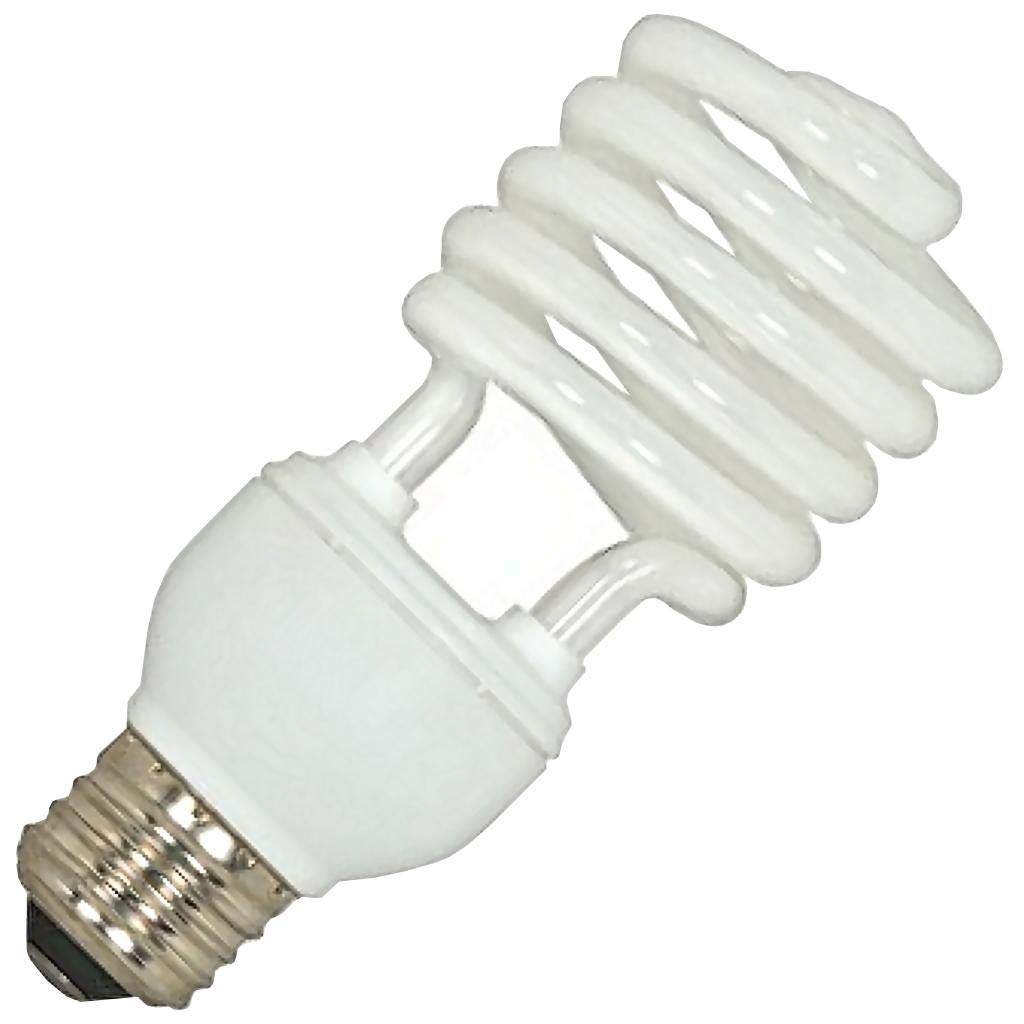 Satco S7236 20-Watt Medium Base T2 Mini Spiral, 5000K, 120V, Equivalent to 75-Watt Incandescent Lamp for Enclosed Fixtures,White