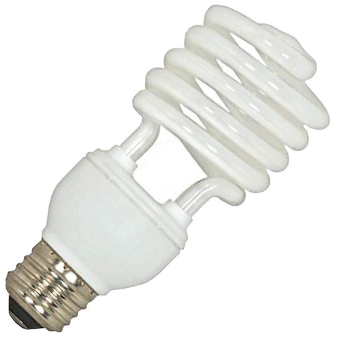 Satco S7236 20-Watt Medium Base T2 Mini Spiral, 5000K, 120V, Equivalent to 75-Watt Incandescent Lamp for Enclosed Fixtures,White