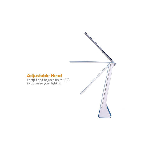 Bostitch Office Rechargable Battery Led Desk Lamp, 3 Color Temperatures, Flip Open, Blue (KT-VLED1810-BLUE)