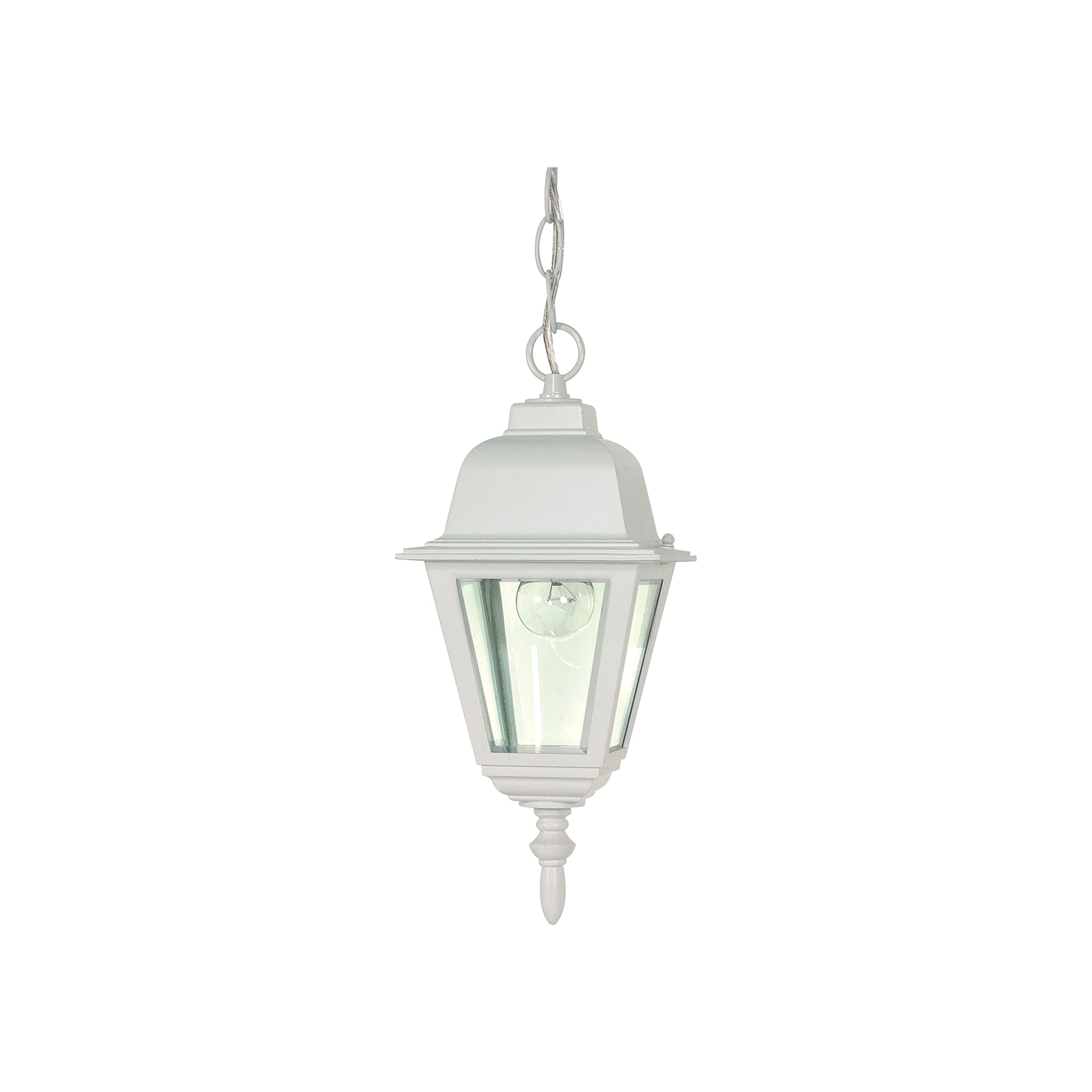 Nuvo Lighting 60/487 Traditional One Light Hanging Lantern from Briton collection in White finish