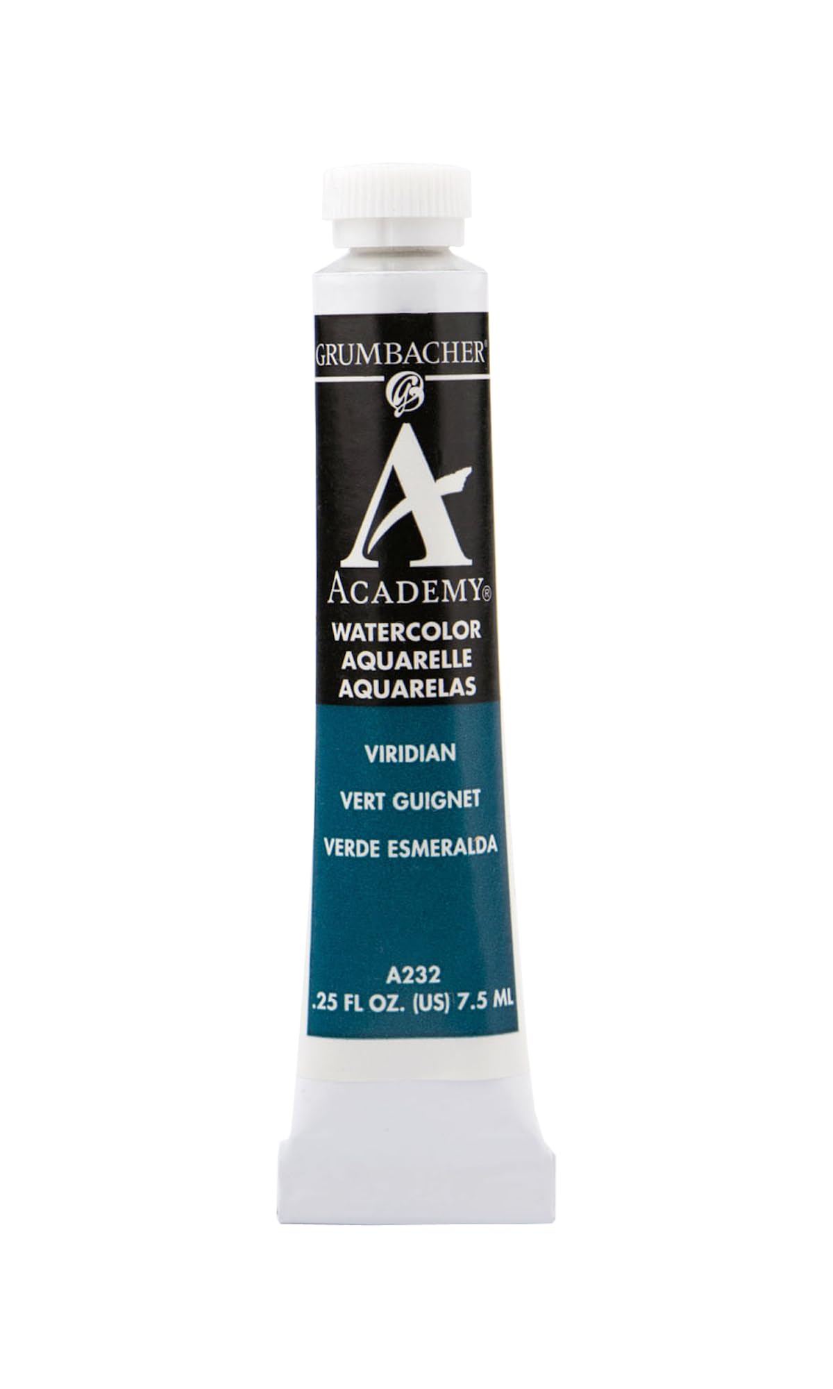 Grumbacher Academy Watercolor Paint, 7.5ml/0.25 Ounce, Viridian (A232)