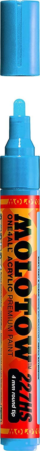 Molotow ONE4ALL Acrylic Paint Marker, 4mm, Shock Blue, 1 Each (227.236)