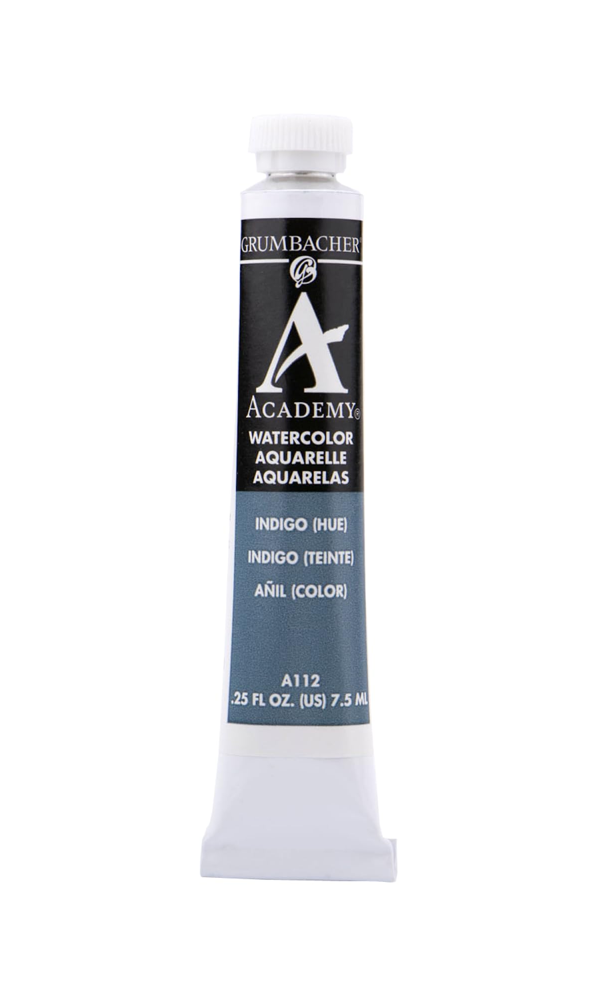 Grumbacher Academy Watercolor Paint, 7.5ml/0.25 Ounce, Indigo Hue (A112)