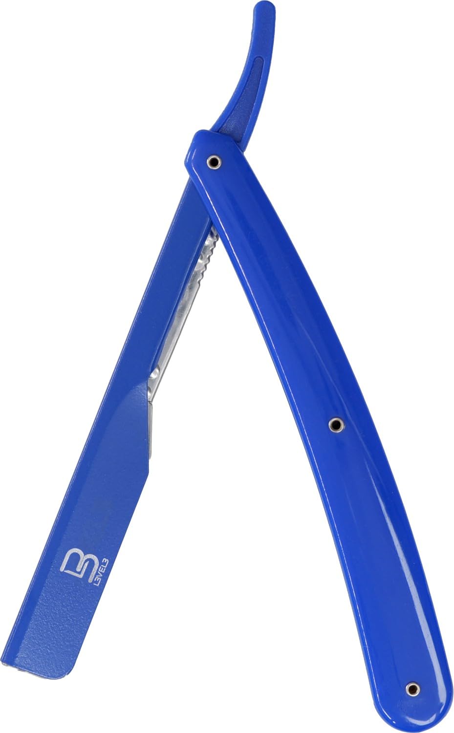 L3 Straight Razor Holder - Excellent Grip and Control - Precision Shaving Control - Level Three Straight Razor Holder (Blue)