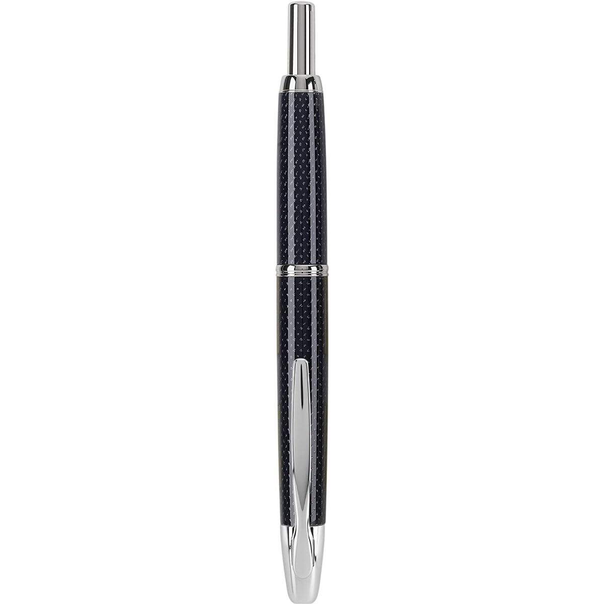 PILOT Vanishing Point Collection Refillable & Retractable Fountain Pen, Blue Carbonesque Barrel with Rhodium Accents, Blue Ink, Medium Nib (60249)