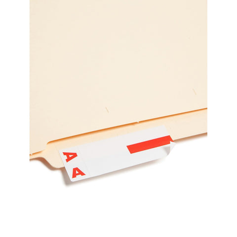 Smead AlphaZ NCC Color-Coded Label, A&N, Label Sheet, Red, 100 per Pack (67152)