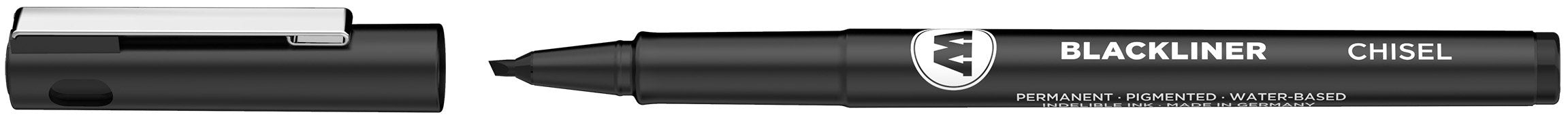 Molotow Blackliner Pen, Chisel Tip, Black Permanent Ink, 1 Each (703.210)