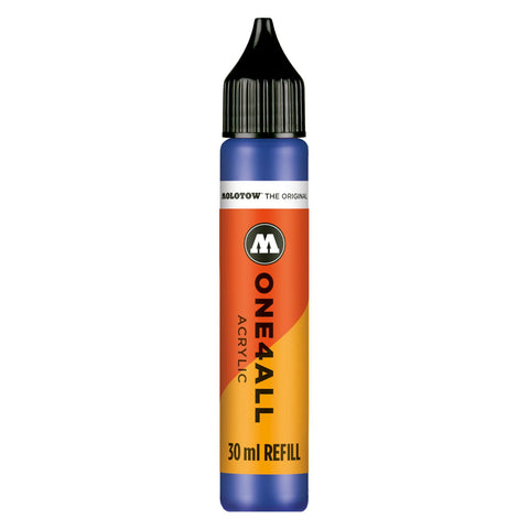 MOLOTOW ONE4ALL Acrylic Paint Refill, For ONE4ALL Paint Marker, True Blue, 30ml Bottle, 1 Each (693.204)