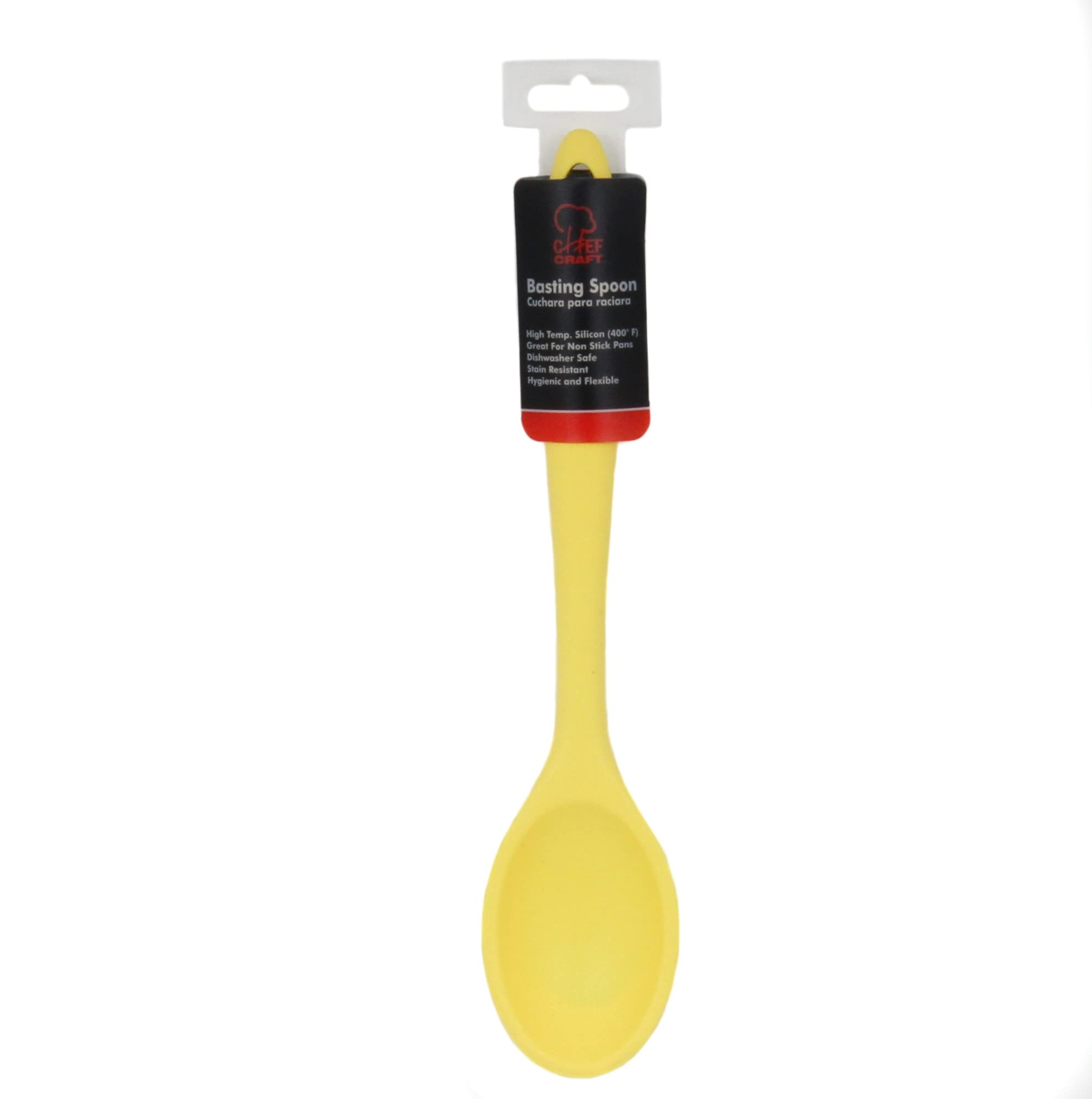 Chef Craft Premium Silicone Basting Spoon, 11", Yellow