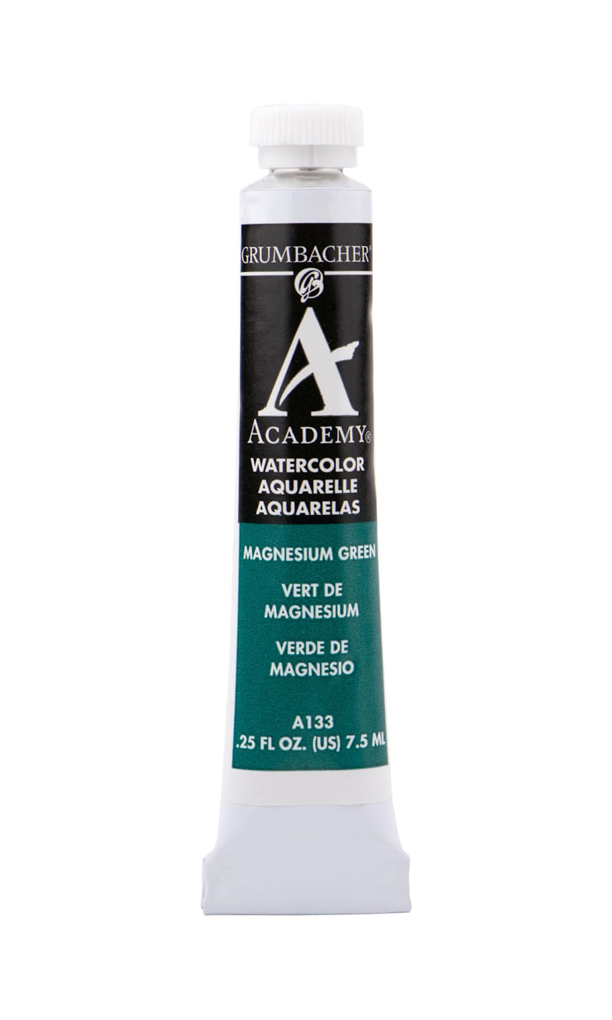 Grumbacher Academy Watercolor Paint, 7.5ml/0.25 oz., Magnesium Green (A133)