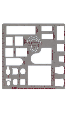 Pickett Interior Design and Home Modeling Template, 1/2 Inch Scale (1157I) , Green