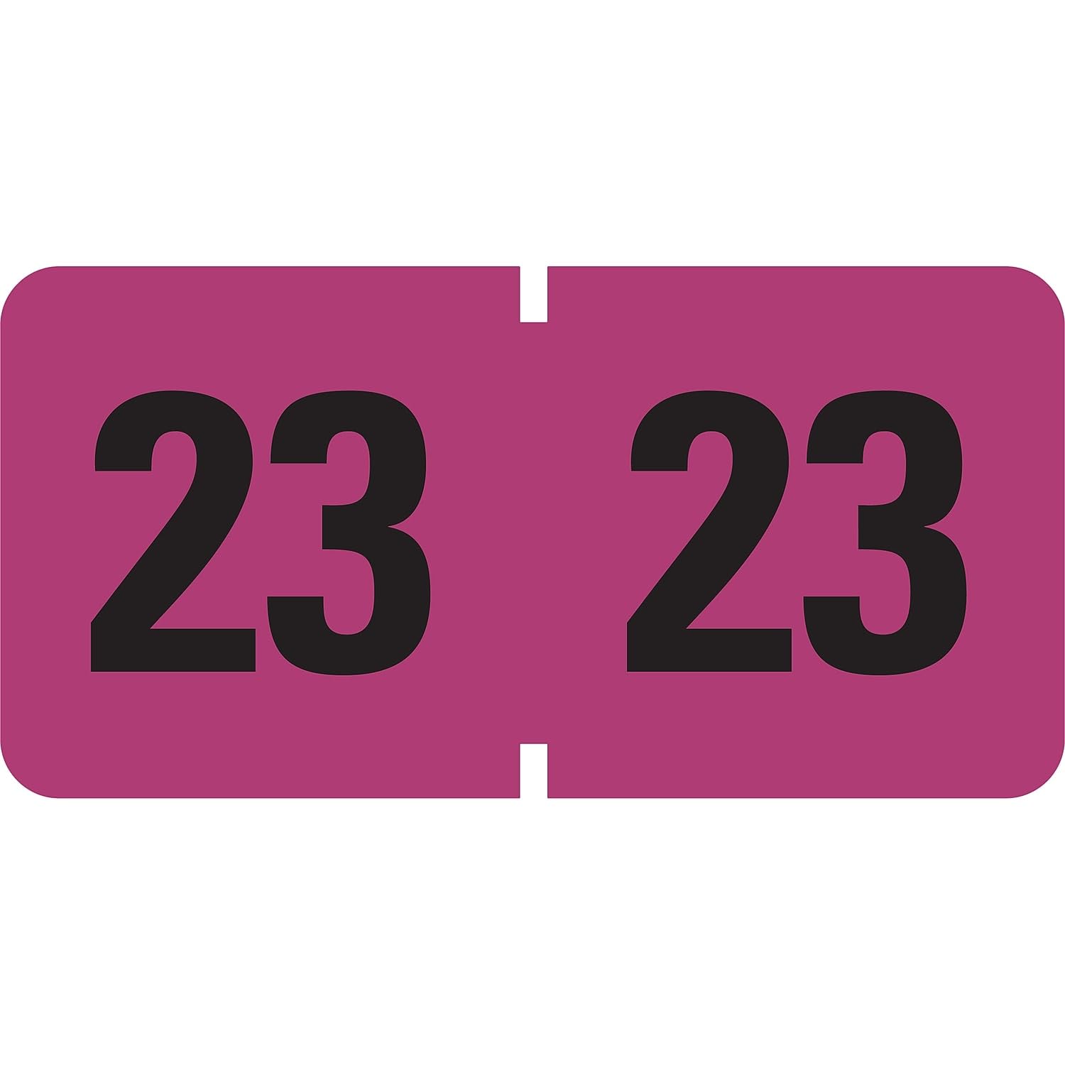 Smead ETYJ 23 Color-Coded Year Label, 0.75-inch x 1.5-inch, Purple, 500/Roll (68323)