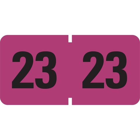 Smead ETYJ 23 Color-Coded Year Label, 0.75-inch x 1.5-inch, Purple, 500/Roll (68323)