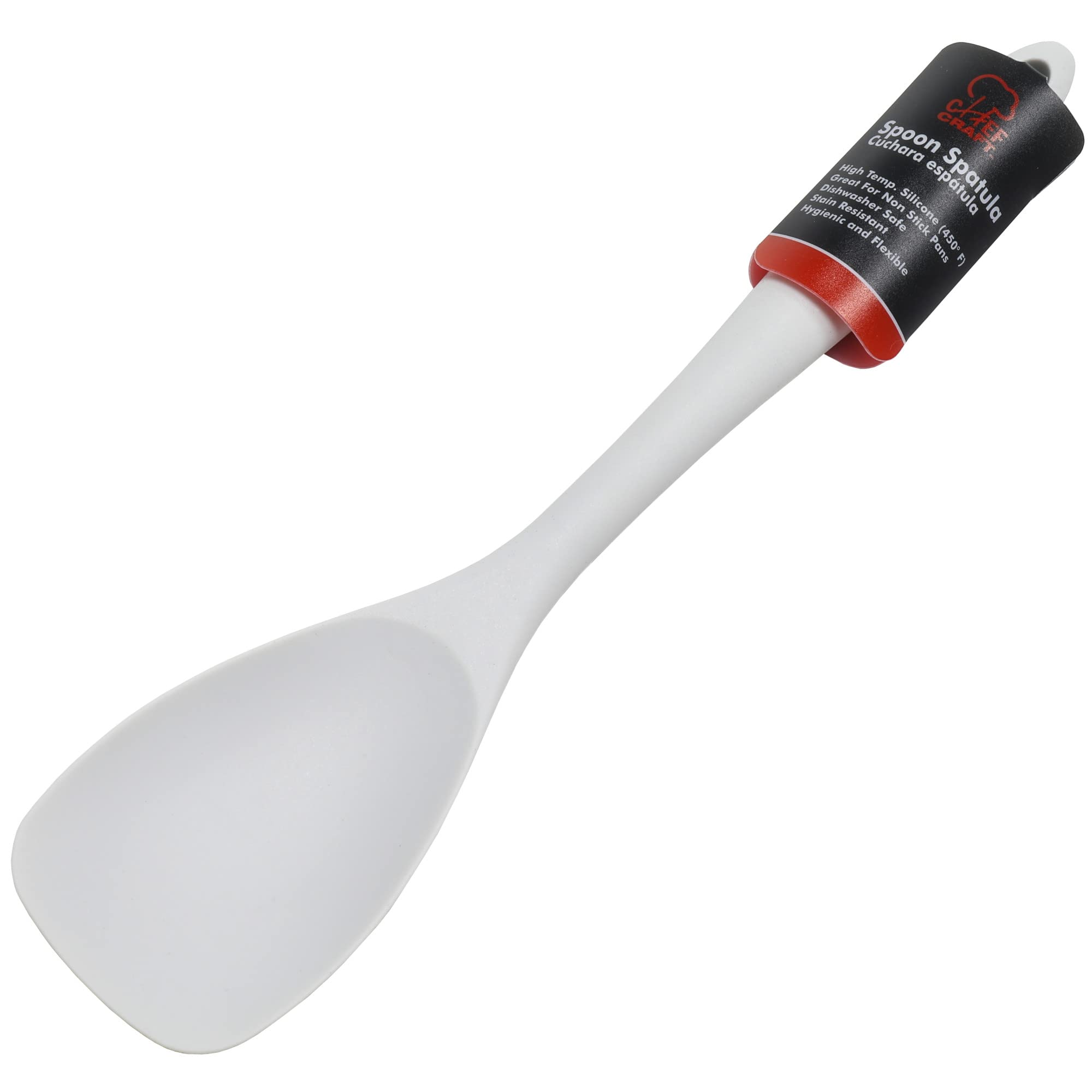 Chef Craft Premium Silicone Spoon Spatula, 11.5 inch, Gray