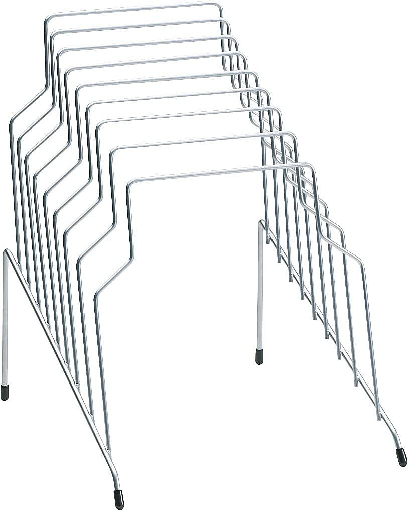 Fellowes Wire Step File Organizer, 8 Sections, 10.12 x12.12 x 11.87 Inches, Silver (72604)
