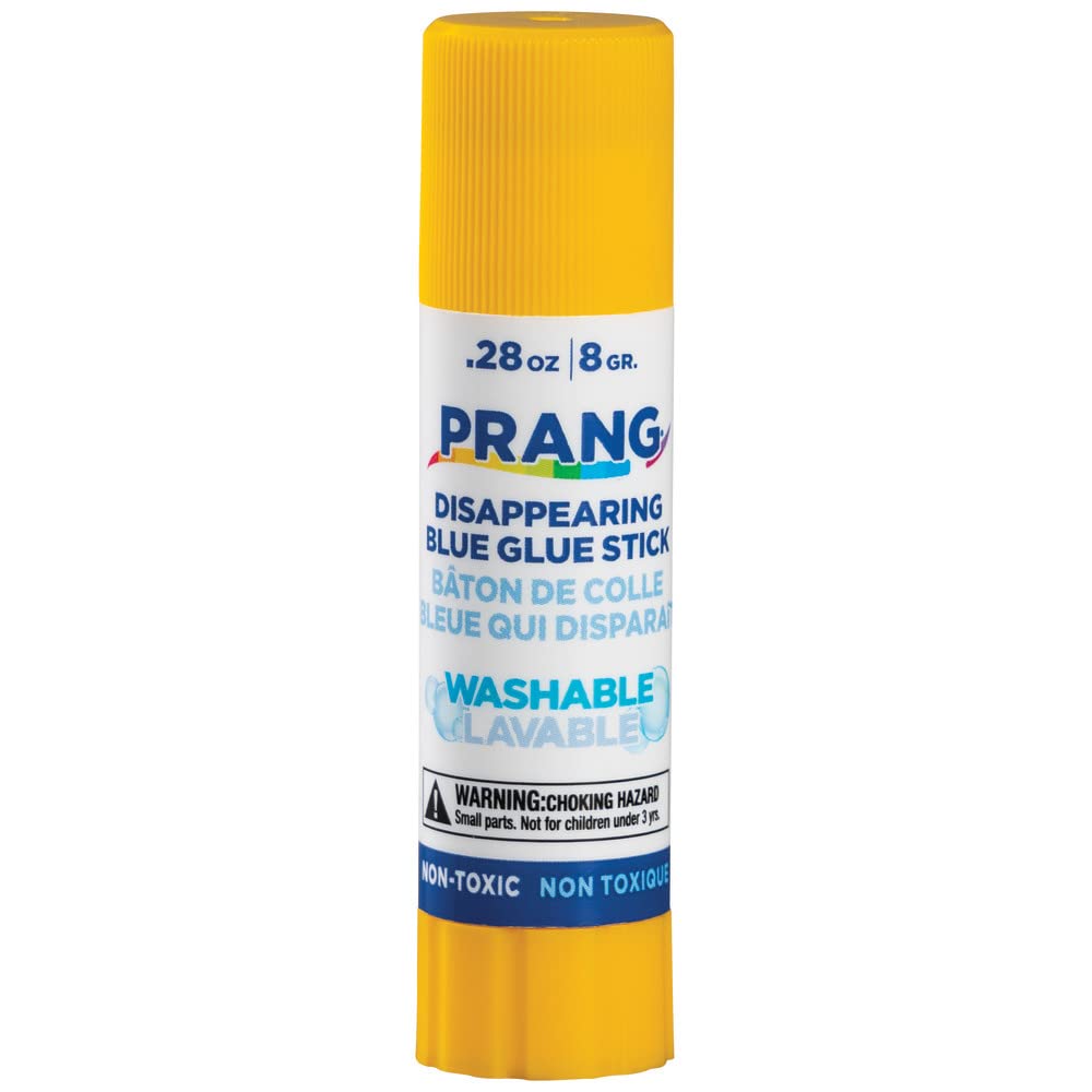 Prang Washable Glue Stick, Blue, 0.28 oz., 60 Count
