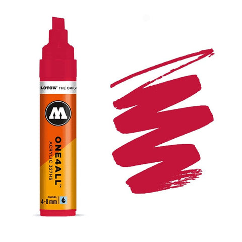 Molotow ONE4ALL Acrylic Paint Marker, 4-8mm, Traffic Red, 1 Each (327.552)
