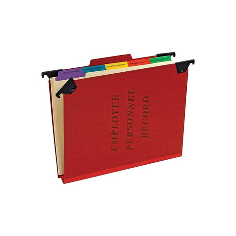 Pendaflex SER2ER Personnel Folders, 1/3 Cut Hanging Top Tab, Letter, Red