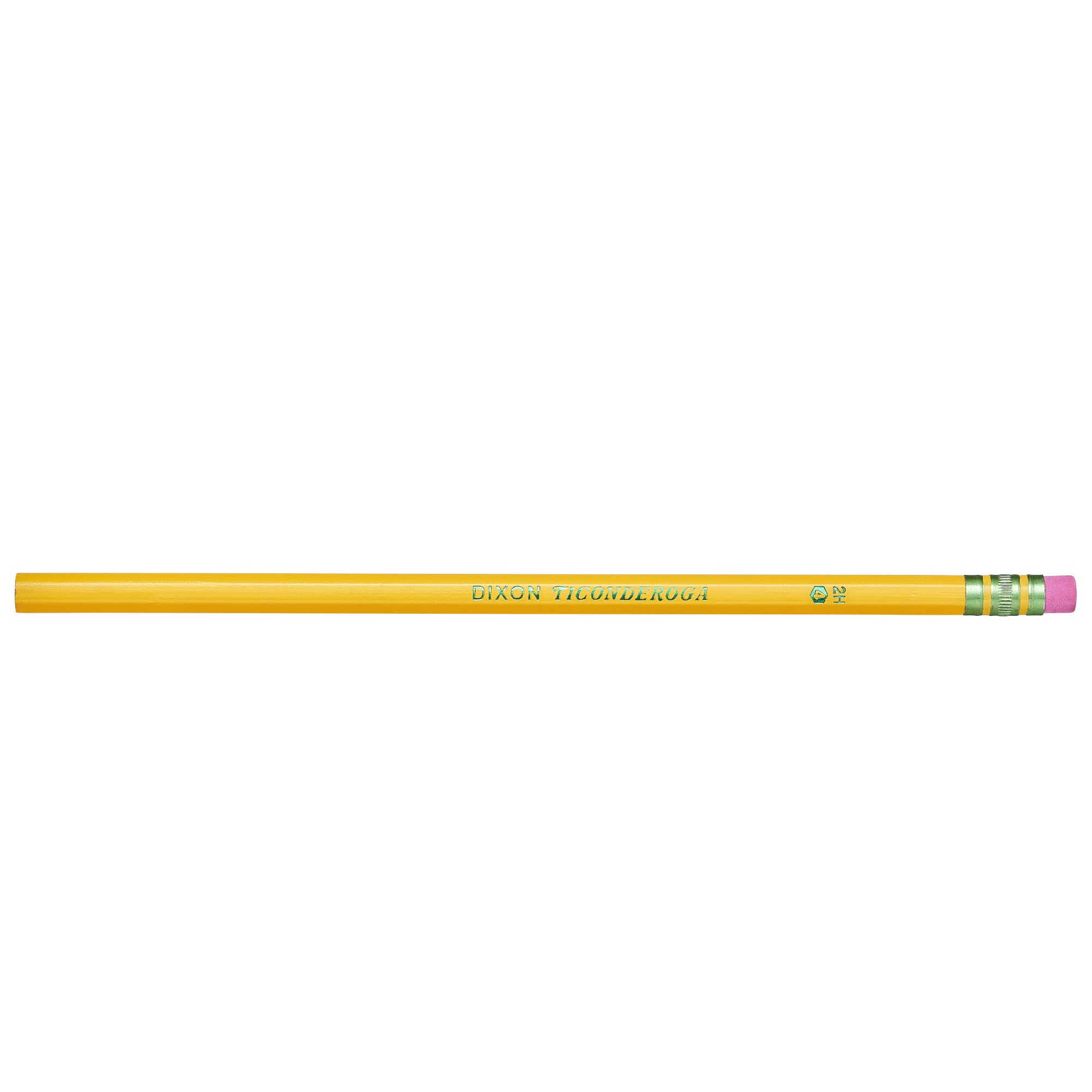 Ticonderoga Wood-Cased Pencils, Unsharpened, #4 2H Extra Hard, Yellow, 12 Count