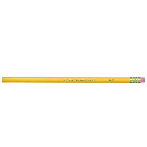 Ticonderoga Wood-Cased Pencils, Unsharpened, #4 2H Extra Hard, Yellow, 12 Count