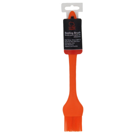 Chef Craft Premium Silicone Basting Brush, 10.25 inch, Orange
