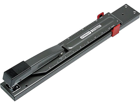 Bostitch Office Anti-Jam Long Reach Stapler, 20 Sheet Capacity, Adjustable, Durable, Black