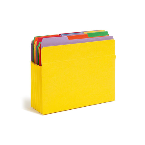 Smead File Pocket, Straight-Cut Tab, 5-1/4" Expansion, Letter Size, Assorted Colors, 5 per Pack (73836)