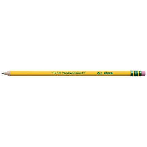 Ticonderoga Wood-Cased Pencils, Pre-Sharpened, 2 HB Soft, Yellow, 4 Count