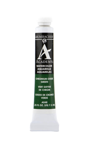 Grumbacher Academy Watercolor Paint, 7.5ml/0.25 Ounce, Chromium Oxide Green (A048)