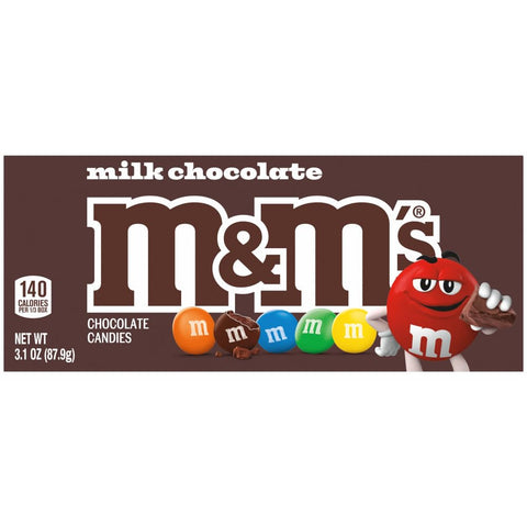 M&M'S Milk Chocolate Candy Theater Box, 3.1 oz Box
