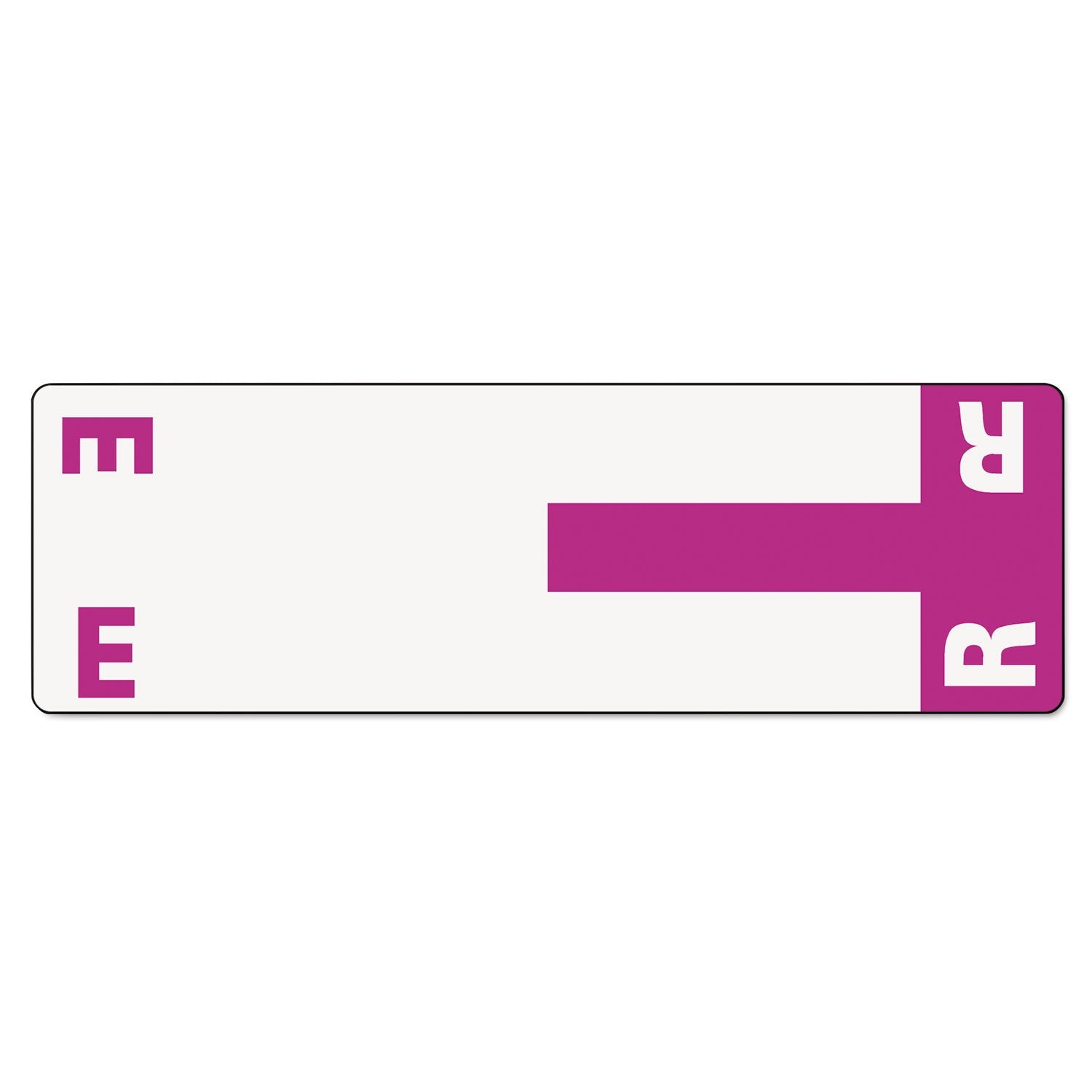 Smead AlphaZ NCC Color-Coded Label, E&R, Label Sheet, Purple, 100 per Pack (67156)