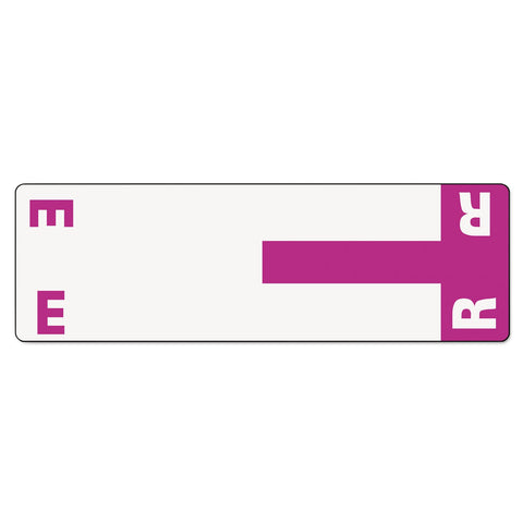 Smead AlphaZ NCC Color-Coded Label, E&R, Label Sheet, Purple, 100 per Pack (67156)