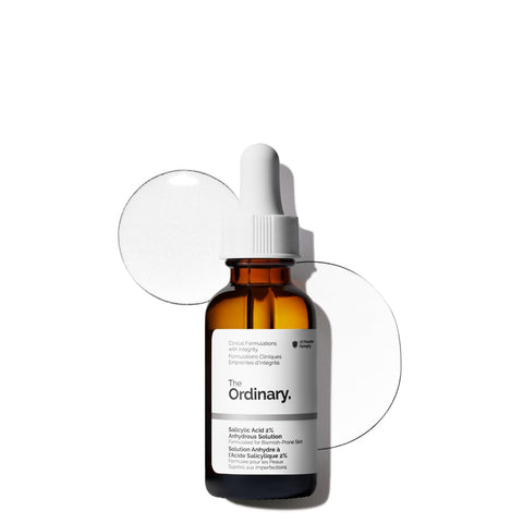 The Ordinary Salicylic Acid 2% Anhydrous Solution, Gentle Exfoliating Serum for Blemish-Prone Skin and Uneven Texture, 1 Fl Oz