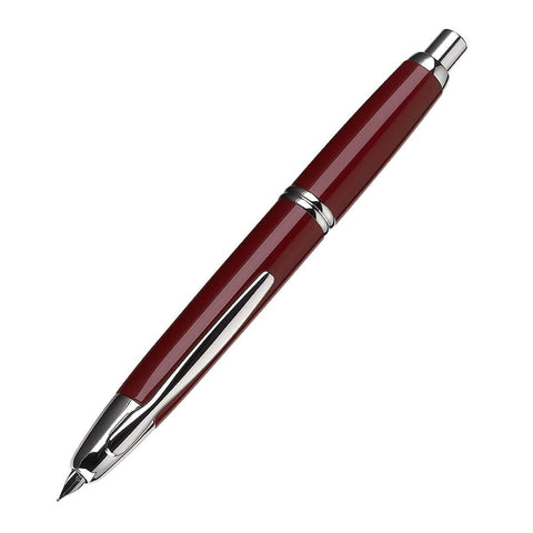 PILOT Vanishing Point Collection Refillable & Retractable Fountain Pen, Red Barrel with Rhodium Accents, Blue Ink, Medium Nib (60244)