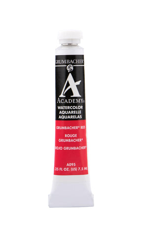 Grumbacher Academy Watercolor Paint, 7.5ml/0.25 Ounce, Grumbacher Red (Naphthol) (A095)