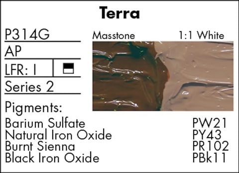Grumbacher Pre-Tested Oil Paint, 37ml/1.25 oz., Terra (P314G)