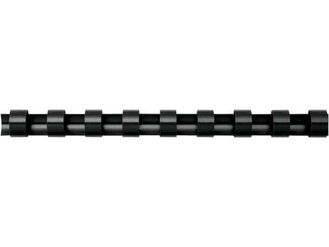 Fellowes Plastic Comb Binding Spines, 1/4 Inch Diameter, Black, 20 Sheets, 100 Pack (52366)
