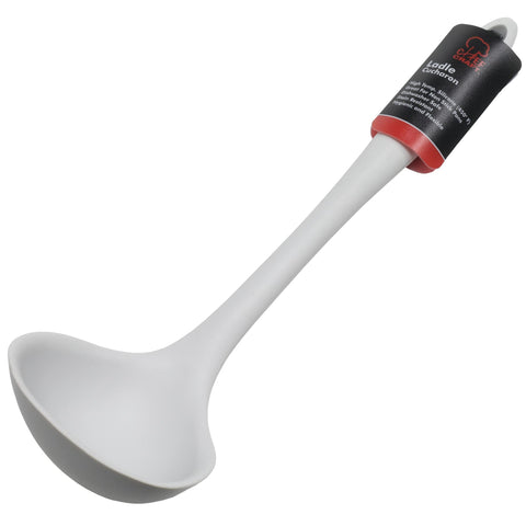 Chef Craft Premium Silicone Cooking Ladle, 11.25 inch, Gray