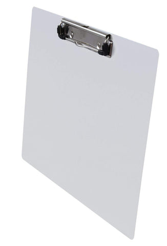 Officemate Aluminum Coated Plastic Clipboard, Landscape Size, 11 x 8.5, Low Profile Clip, Silver (83028)