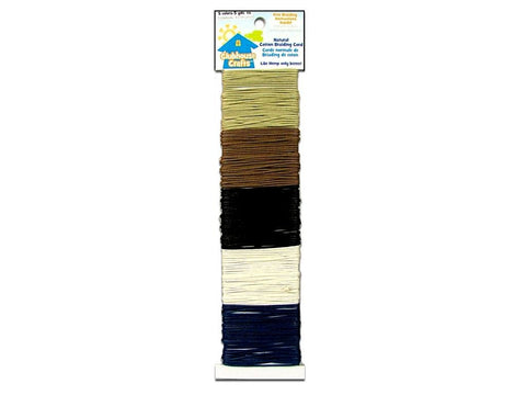 Natural Cotton Braiding Cord 5-Colors