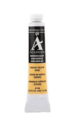 Grumbacher Academy Watercolor Paint, 7.5ml/0.25 Ounce, Naples Yellow Hue (A146)