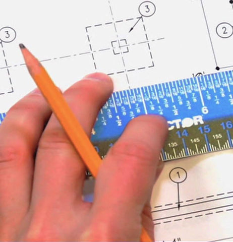 Victor Easy Read Stainless Steel Ruler, Standard/Metric, 12" Long, Blue