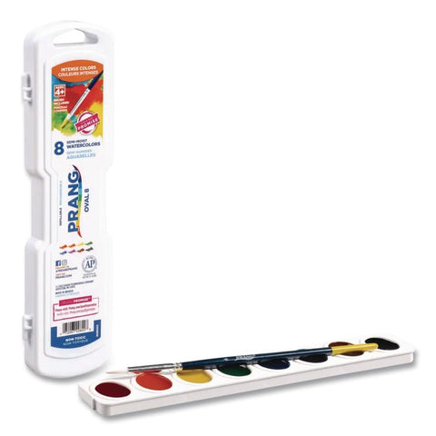 Dixon Semi-Moist Oval Pan 8-Watercolors Set