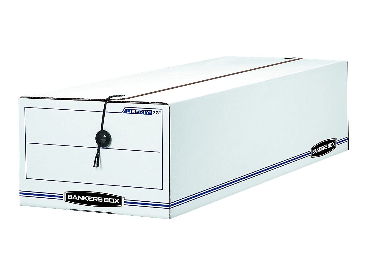 Bankers Box LIBERTY Check and Form Boxes, Standard Set-Up, String and Button, 9 1/2 x 23 1/4 x 6 Inches, Case of 12 (00022)