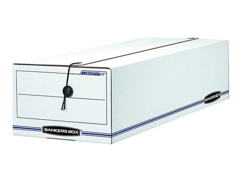 Bankers Box LIBERTY Check and Form Boxes, Standard Set-Up, String and Button, 9 1/2 x 23 1/4 x 6 Inches, Case of 12 (00022)