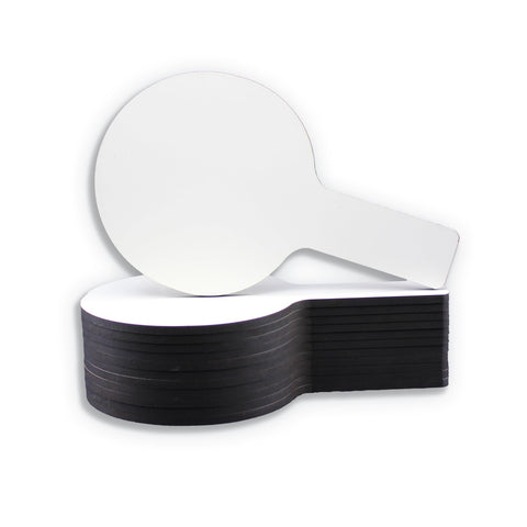 Flipside Products Mini Dry Erase Answer Paddle - Class(FLP10036), White, Pack of 12, 5 x 9