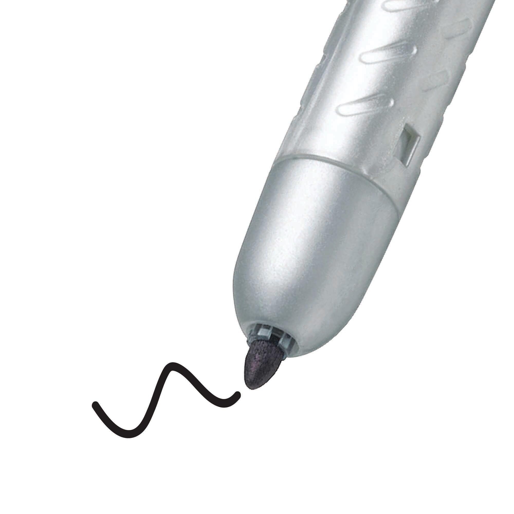 BIC Intensity Retractable Permanent Markers, Fine Point, Black, Pack Of 12 Markers