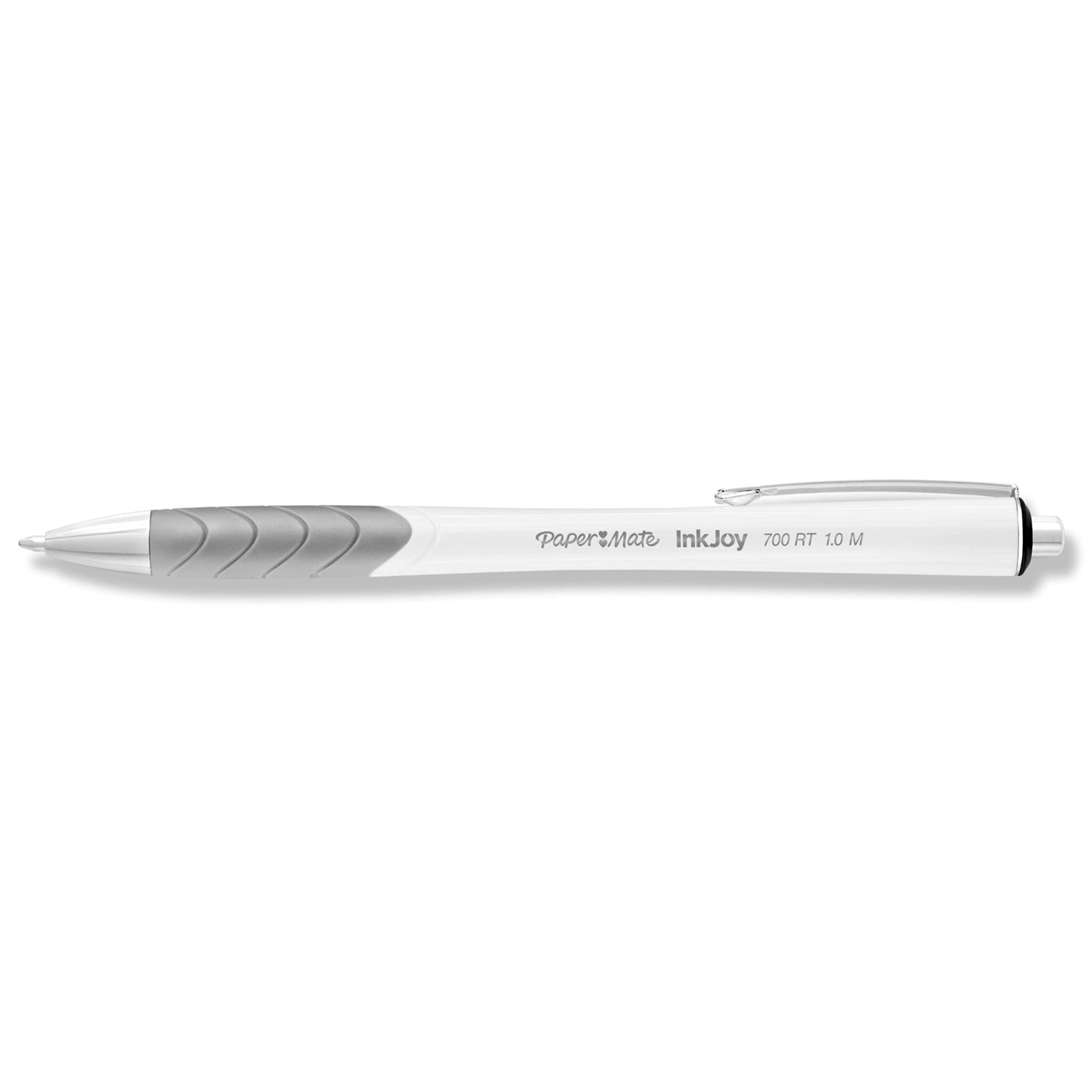 Paper Mate InkJoy 700RT Retractable Ballpoint Pens, Medium Point, White Barrel, Black Ink, 12 Count - Office Supplies, Journaling, Writing Essentials