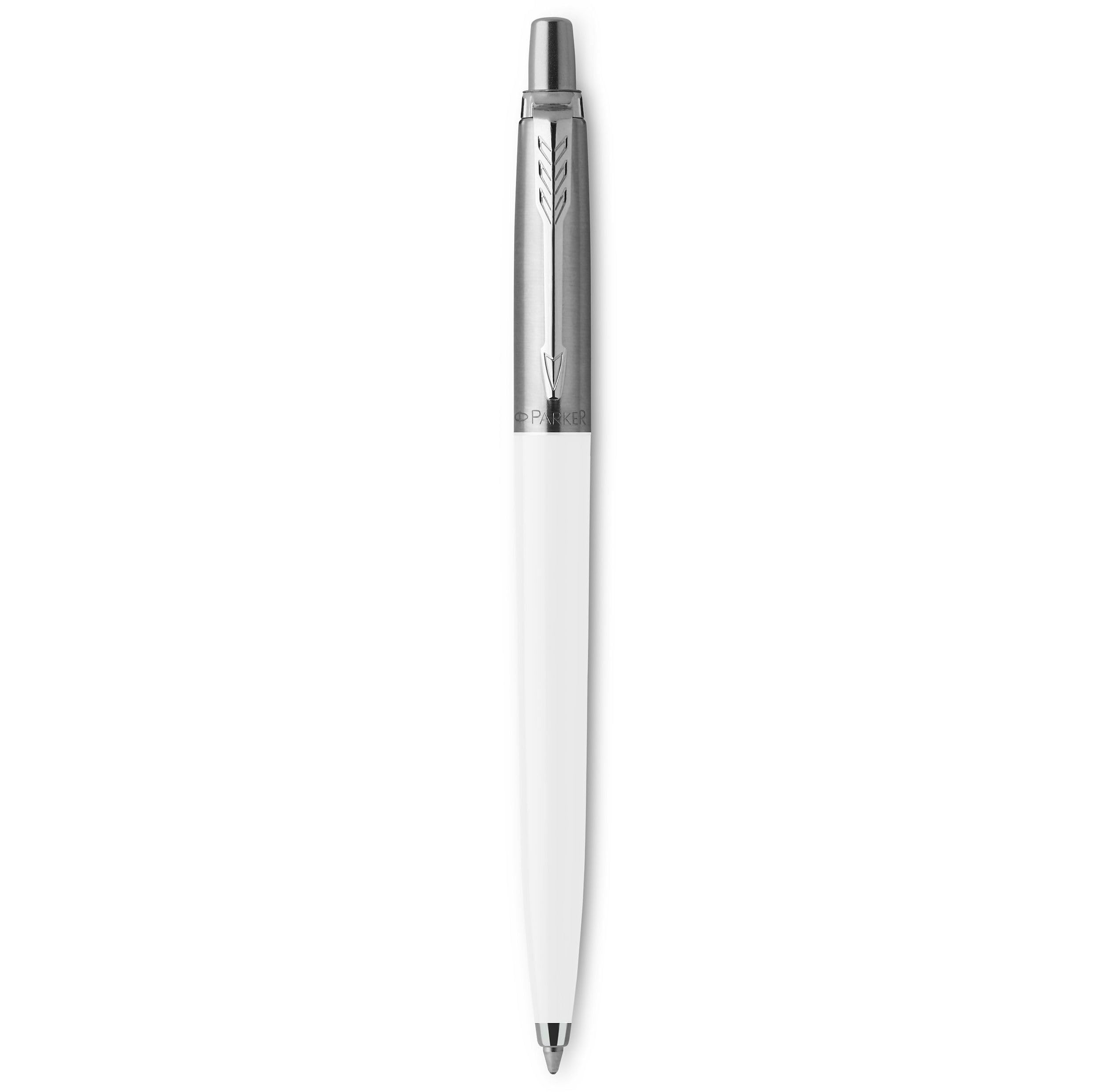Parker Jotter Originals Ballpoint Pen Classic White Finish Medium Point Blue Ink 1 Count